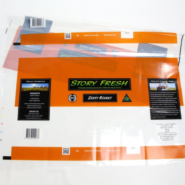 35 Micon Anti-fog BOPP Film ใช้สำหรับบรรจุผัก / สลัด