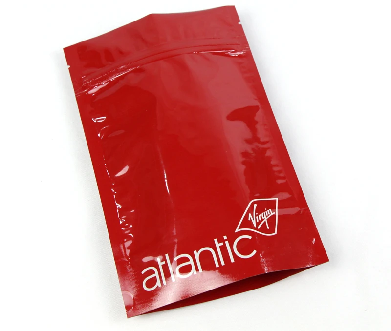 อลูมิเนียมฟอยล์สีแดงยืนขึ้นถุงซิป Red Aluminum Foil Stand Up Zipper Bags