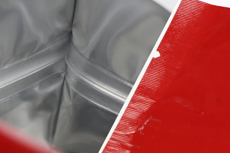 อลูมิเนียมฟอยล์สีแดงยืนขึ้นถุงซิป Red Aluminum Foil Stand Up Zipper Bags