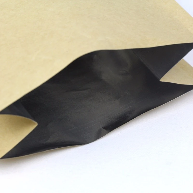 กระดาษคราฟท์ถุงอลูมิเนียมฟอยล์พร้อมวาล์ว 8 ด้านซีล Kraft Paper Aluminium Foil Bag With Valve 8 Side Sealed