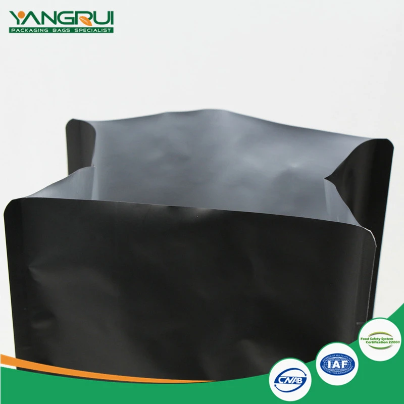 ถุงอลูมิเนียมฟอยล์กาแฟพร้อมวาล์ว 8 ด้านซีล Aluminium Foil Coffee Bag With Valve 8 Side Sealed
