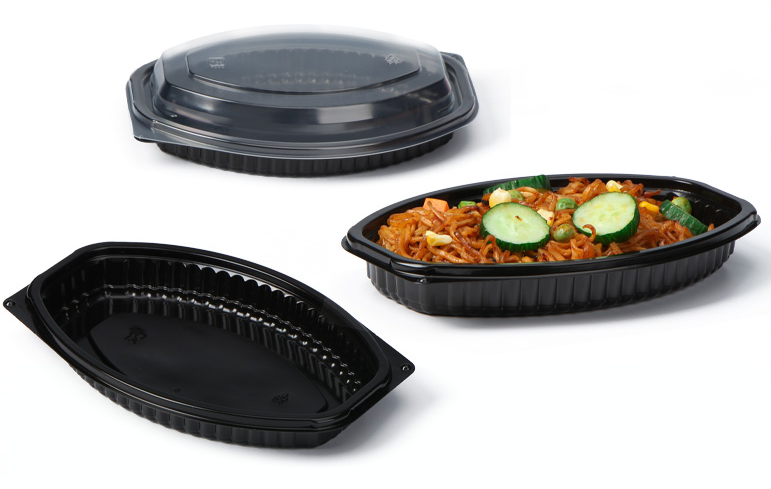 clear hinged plastic disposable food containers