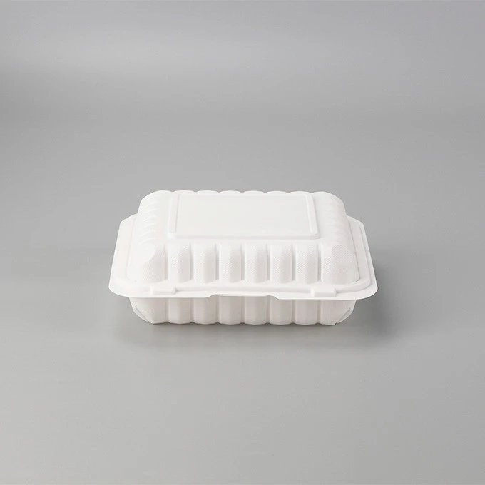 8x8inch Fried Chicken Chips Packaging Biodegradable Food Container Disposable PP Lunch Box Microwave Takeaway Hinged Box