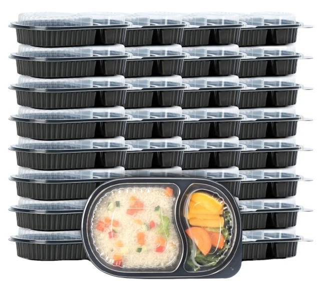 3PP oval 2 compartment food container PP oval 2 compartment food container