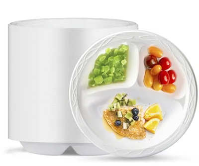 Black And White MFPP Round Plate